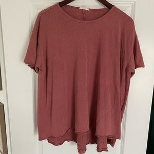 Easel | Dusty Rust Linen T-shirt